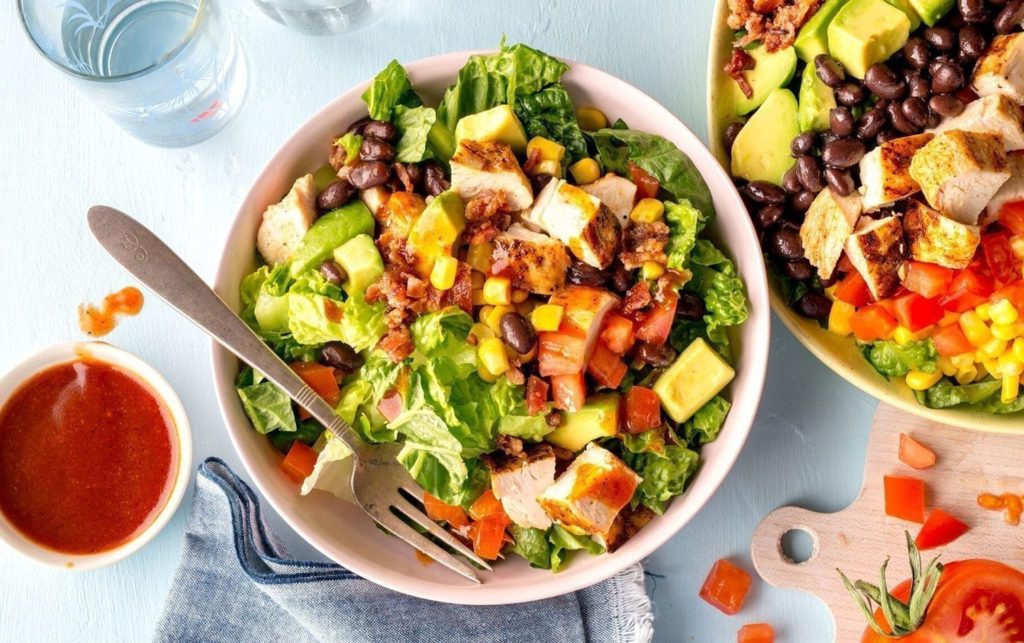 cobb salad in a bowl