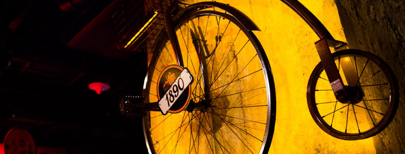 bicycle on the wall