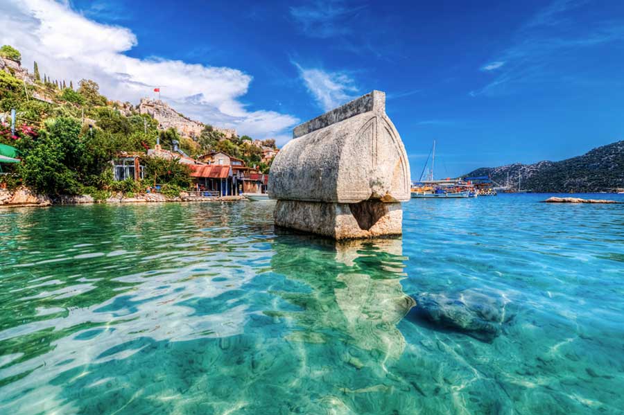 Kalekoy from the Kekova Gulf