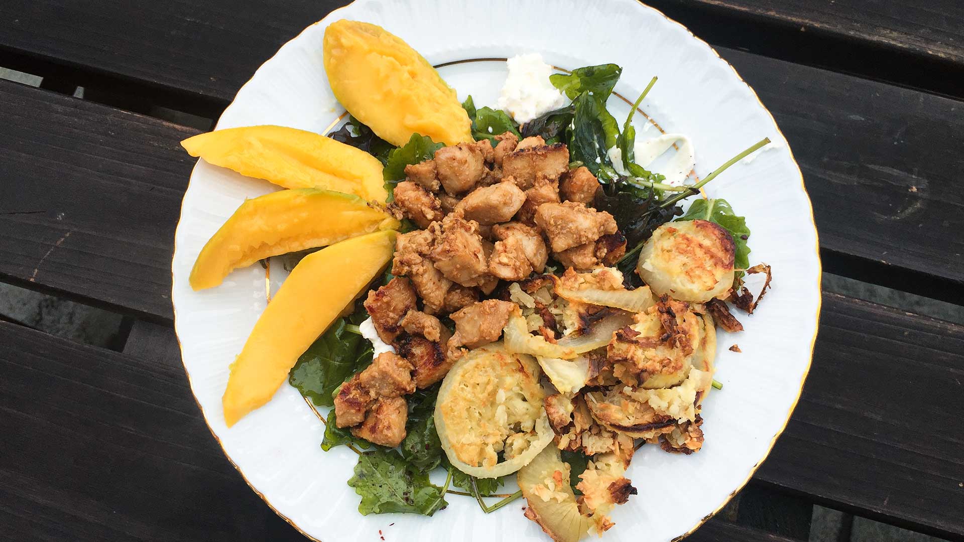 Tropical Salad with Teriyaki Chicken