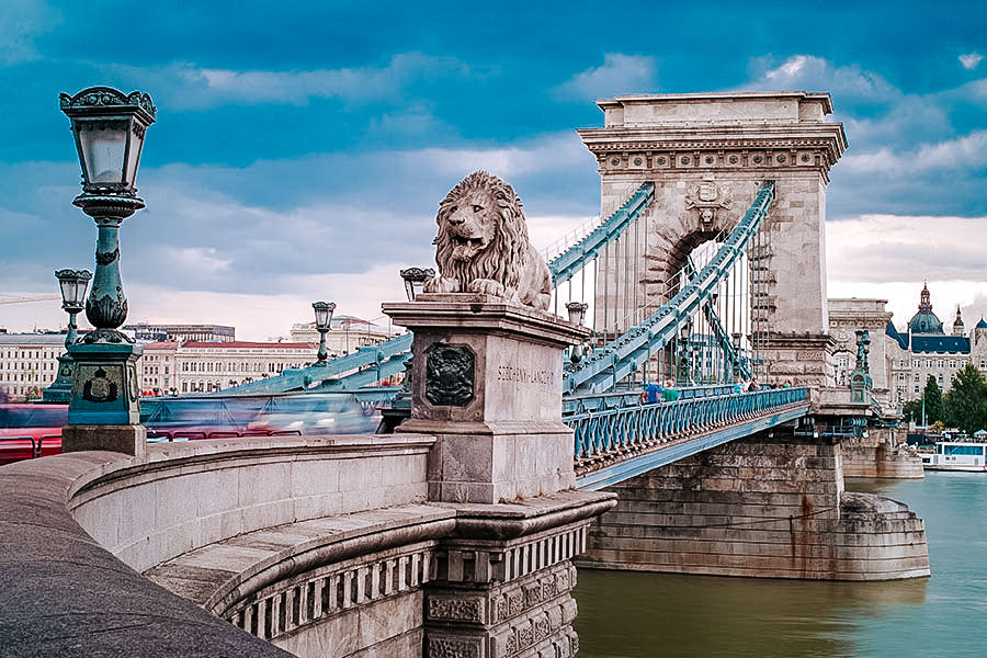 The Chain Bridge over the River Danube