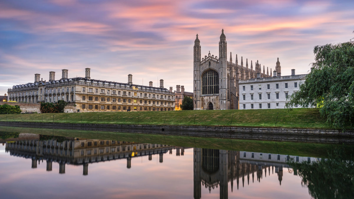 King’s Chapel in Cambridge at sunrise